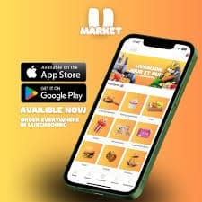Umarket launch creative for the App Store and Google Play