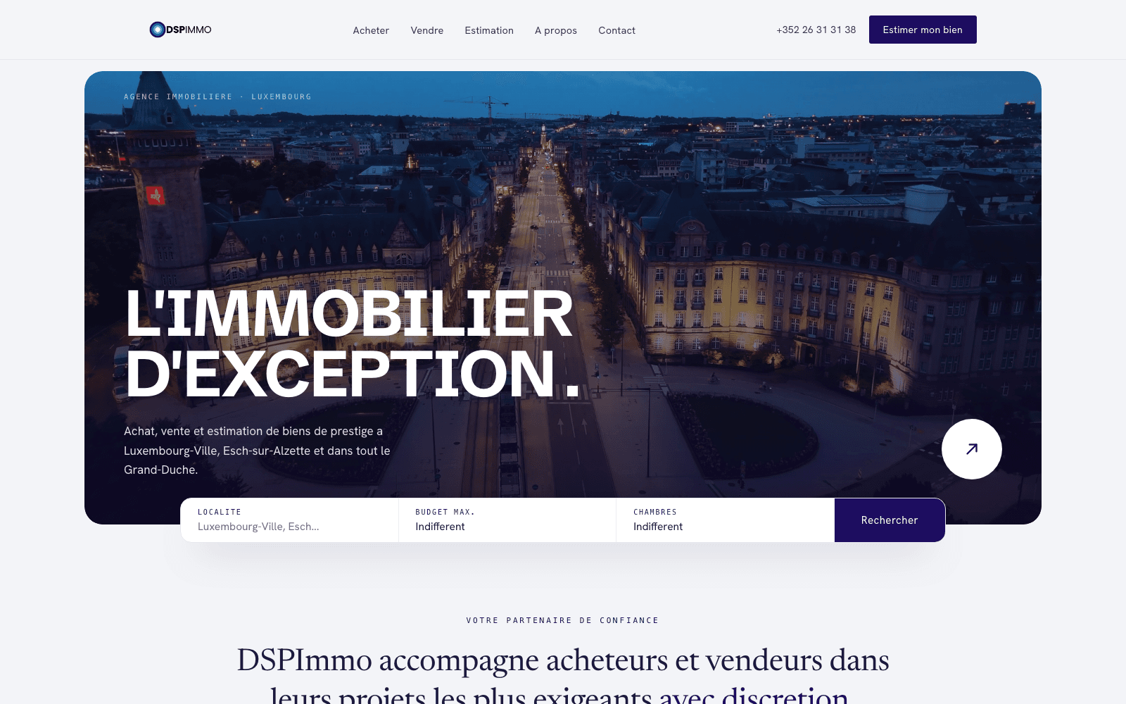 DSPImmo website screenshot